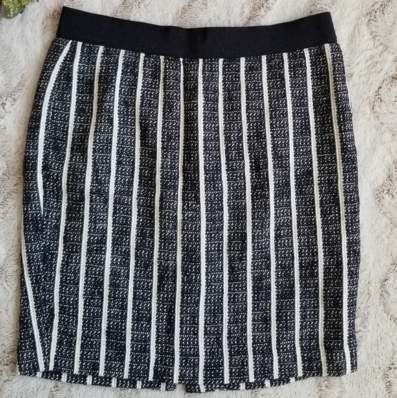 Ann Taylor Dresses & Skirts - Ann Taylor‎ Petite Blue White Vertical Pin Stripe Skirt 10P